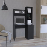 Carson Computer Desk with Hutch, Single Door Cabinet, Expansive Work Surface and 3-Tier Storage B070P188877