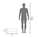 Eclipse 10" H Low Minimalistic Square Coffe Table with Open Storage White B070P254752