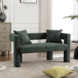 COOLMORE Modern Chenille Loveseat Sofa , Comfy Upholstered 2-Seater Sofa, Small Loveseat Accent W395P224849
