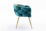 ZUN Luxury modern simple leisure velvet single sofa chair bedroom lazy person household dresser stool W117084971