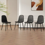 ZUN Modern Minimalist Black Dining Chair Set - Four Chairs per Box, Stable and Comfortable.Modern W1151P224750