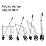 ZUN Convenient foldable shopping cart 93655953