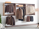 Devi Oak Wall Mounted Wood Closet System B040P311956