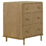 Sand Wash 3-drawer Nightstand with USB Ports B062P145556