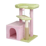 27.5in Cat Tree, Multi-level Cat Tower with Cat Scratching Post and Pad, Cozy Cat Condo, Padded Top 73326498