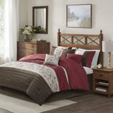 Embroidered 7 Piece Comforter Set Red Queen B03596918