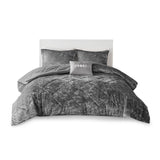 Full/Queen Velvet Comforter Set with Throw Pillow B03595916