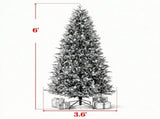 6ft Dual Color LED Christmas Tree 11 Modes with Remote 04188188