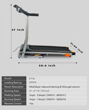 Folding Treadmill 2.5HP 12KM/H, Foldable Home Fitness Equipment with LCD for Walking & Running, W130351229