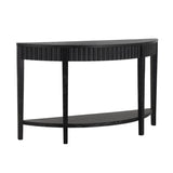 Mirod Elegant Half-Moon Entryway Table with Wood Veneer and Open Shelf A Refined Accent Piece for N760P285986B