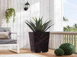 2 Pack Outdoor Tall Plastic Planter Set, Large Flower Pots with Drainage Holes, Durable Plant Pots 24282110