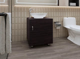 Wengue Bathroom Vanity with Integrated Sink and Faucet B062P303929