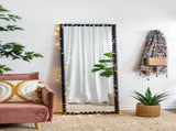 23" x 72" Full Length Mirror with Metal Beaded Frame, Rectangular Oversized Mirror for Living Room W2078135197