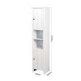 ZUN Bathroom Floor Storage Cabinet with 2 Doors Living Room Wooden Cabinet with 6 Shelves 15.75 11.81 14167354