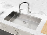 Stainless Steel Kitchen Sink, 33x19 Single Bowl, Undermount Handmade Sink in Black, with Cutting 78769048