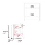 Pine Medicine Cabinet in Melamine With a Towel Bar And Included Mirror, White B128P237172
