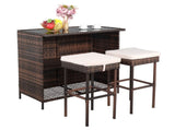 Bar Table And Bar Stool Three-Piece Set Brown Gradient 56323534