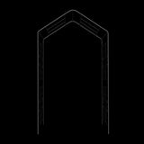 Metal Garden Arch L56.3'' x W16.93'' x H94.5'' Climbing Plants Support Rose Arch Outdoor Black W1586P268784