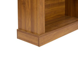 3-Tier Arched Open Bookshelf, Traditional Freestanding Bookcase with Decorative Beaded Trim, Light W3123P485376