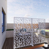 Metal Privacys W3.8Ft X H6Ft Outdoor and Indoor Divider with Free Standing Decorative Privacy W1586P282269