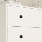 ZUN Chest Of Drawer with 5 drawers white color farm door W2139P241084