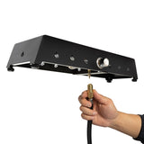 28 inch Tabletop Fire Pit, Propane Gas Fire Pit with Quick Connect Joint, Glass Wind Guard and Lava W853P143553