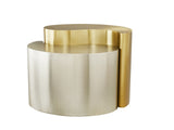 Modern & Contemporary Style End Table Made with Iron Sheet Frame in Gold & Silver B009140745