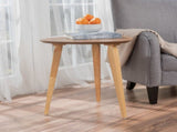 Faux Wood and Rubberwood End Table, Natural 07091647
