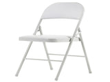 6pcs Elegant Foldable Iron & PVC Chairs for Convention & Exhibition White 05909506