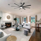 84 Inch Modern Large Design Ceiling Fans With Smart Remote Control 8 Fan Blades for Living Room W934P262458