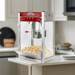 ZUN 20oz Commercial Popcorn Machine with Stainless Steel Kettle and Warming Deck, Countertop Popper T3173P266360