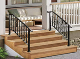 Matte Black Outdoor 3 Level Iron Handrail 56041955
