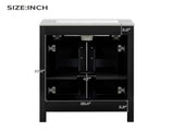 24"Bathroom Vanity Combo with Ceramic sink, Luxurious Space-Saving Vanity - W24"*D18"*H34"inch, 2 N729P183716B