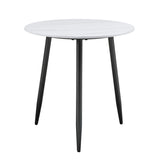 Modern Style Nesting Cocktail Tables and Side Table 3-Piece Occasional Table Set Black Metal Legs B011P232143