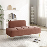 ZUN 56.3"Inch Width Modern End of Bed Bench,Velvet Fabric Upholstered 2 Seater Sofa Couch Entryway W2677P188559