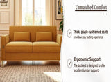 FX-P18-ORLuxury Velvet Sofa with Gold Accents - Modern 3-Seat Couch with Plush Cushions, W57649842