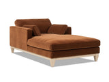 Knox 65" Modern Farmhouse Chaise Lounge Chair, Burnt Orange Performance Velvet B2719P391773