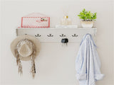 Wall Mount Coat Rack with Shelf - 31.5"x5.5"x8", 6 Hooks & 110LBS Capacity 95484208