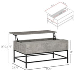 ZUN Top Coffee Table-Grey （Prohibited by WalMart） 79309084