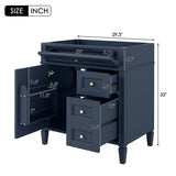 ZUN 30'' Bathroom Vanity without Top Sink, Modern Bathroom Storage Cabinet with 2s and a Tip-out WF316721AAC