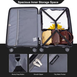 Hardshell Suitcase Double Spinner Wheels PP Luggage Sets Lightweight Durable Suitcase with TSA W284112584
