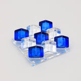 Acrylic Blue & White Tik Tack Toe Game Set B346P325481