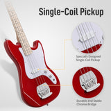 4 String 30in Short Scale Thin Body GB Electric Bass Guitar with Bag Strap 72743126