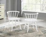 ZUN Alwynn Contemporary Wooden Spindle Back Dining Chairs, Windsor Chairs, Set of 2, White T2574P164536