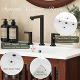 30" Vintage Bathroom Vanity with Ceramic Sink, Modern Bathroom Vanity Cabinet with 2 Soft-Close N817P245324B
