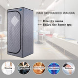 Portable Full Size Grey Infrared Sauna tentPersonal Home Spa, with Infrared Panels, Heating Foot W782124130