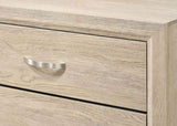 Contemporary 2-Drawer Nightstand End Table Drift Wood Finish Two Storage Drawers Metal Handles B011P159824