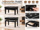 22'' Button Surface Cushion Single Person Straight Leg Adjustable Piano 67923175