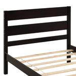 ZUN Twin Bed with Headboard and Footboard,Espresso 65612142