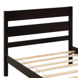 ZUN Twin Bed with Headboard and Footboard,Espresso 65612142